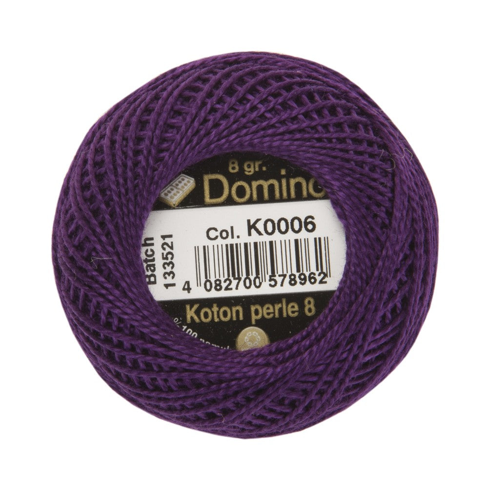Domino Koton Perle 8gr Mor No:8 Nakış İpliği - K0006